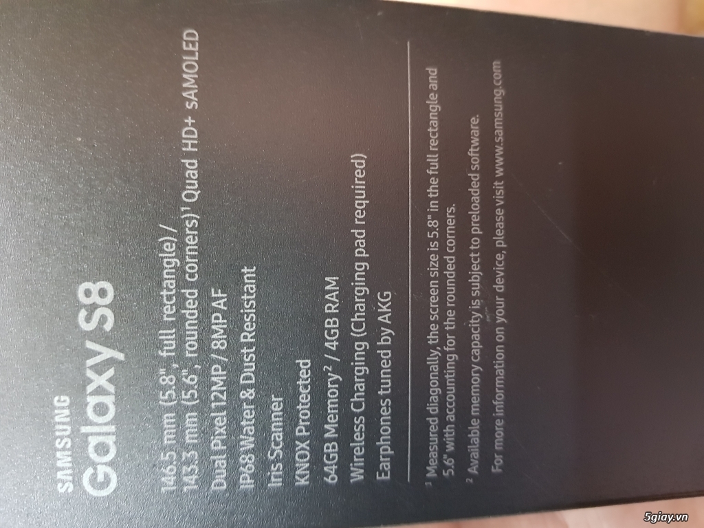 Galaxy S8 (Chính Hãng) -Đen Ngọc Trai- (Như Mới)