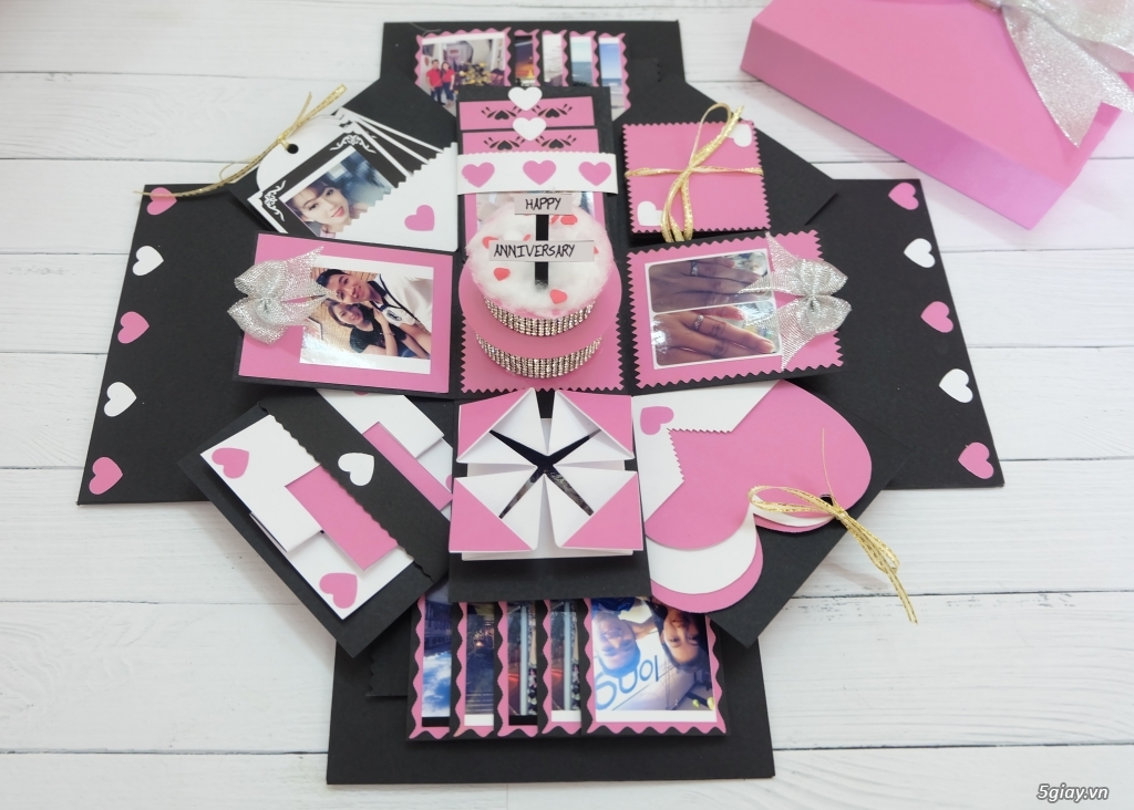 Hộp quà tặng Love box, scrapbook, mini album - 5