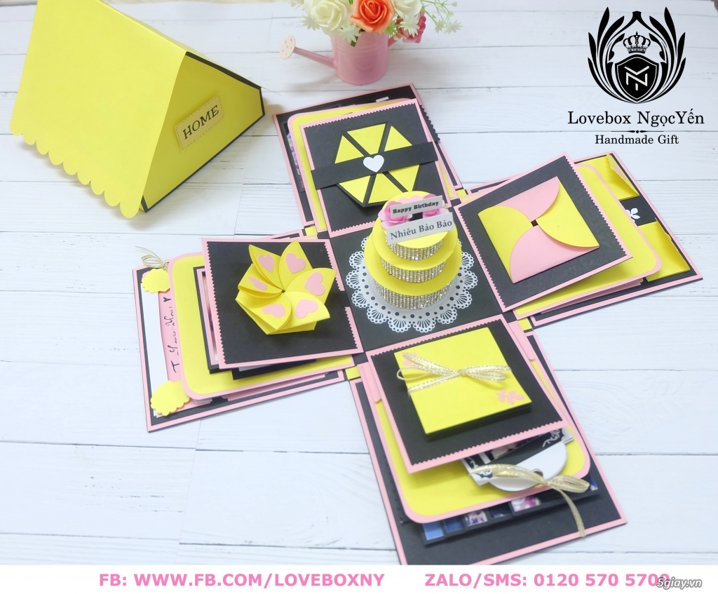Hộp quà tặng Love box, scrapbook, mini album - 2