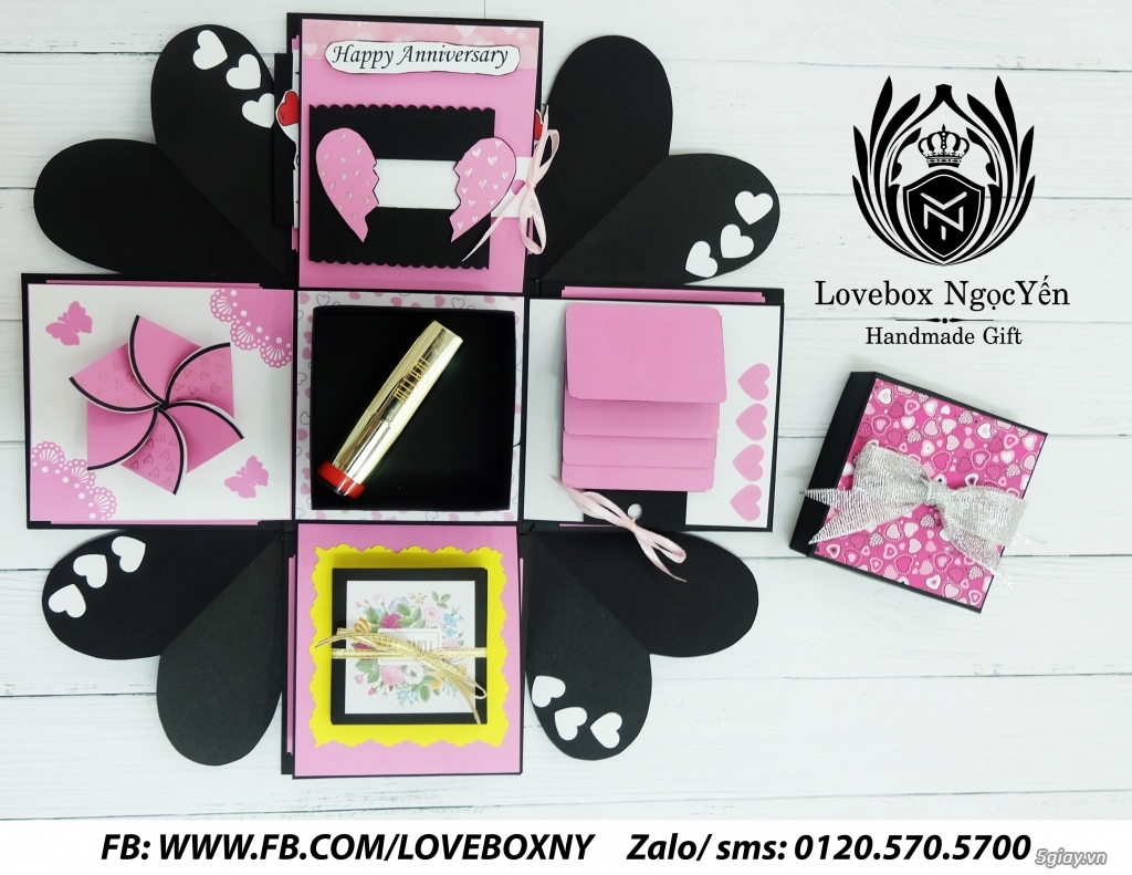 Hộp quà tặng Love box, scrapbook, mini album