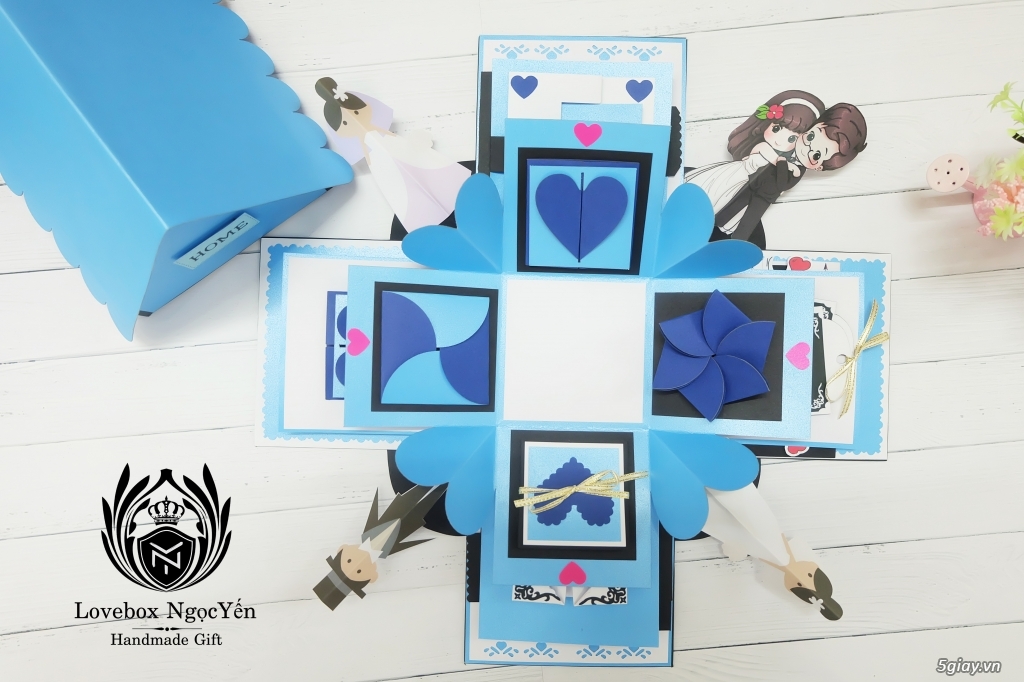Hộp quà tặng Love box, scrapbook, mini album - 1
