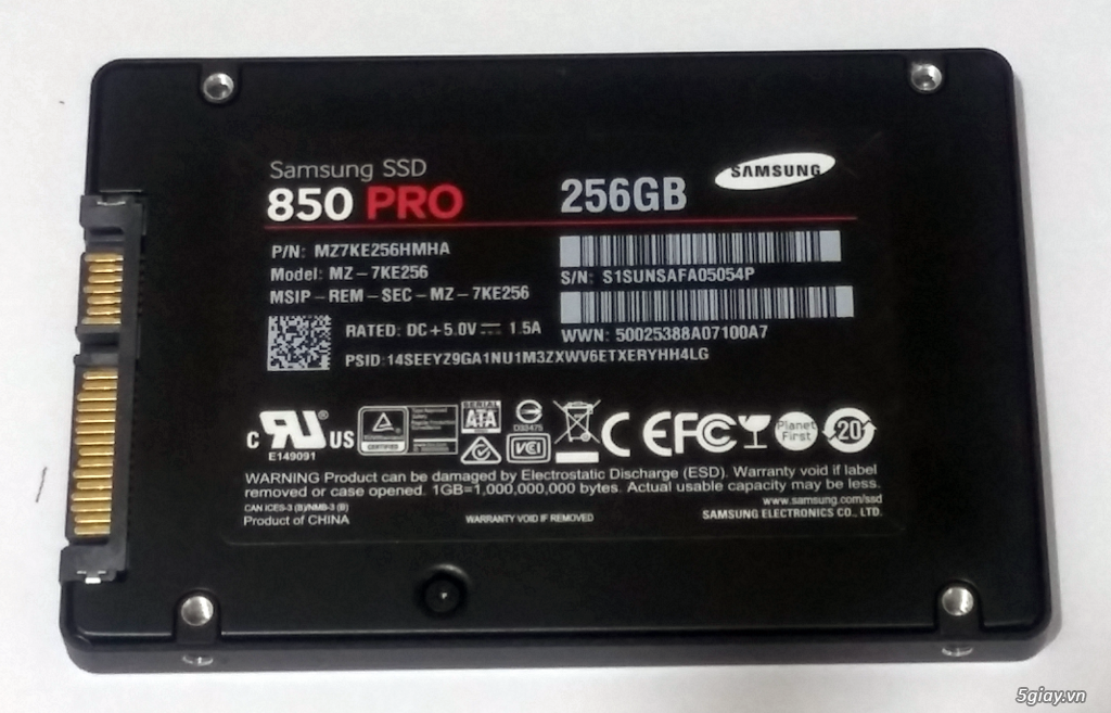 SSD Samsung 850 PRO 256GB, tháo máy, 99% - 1