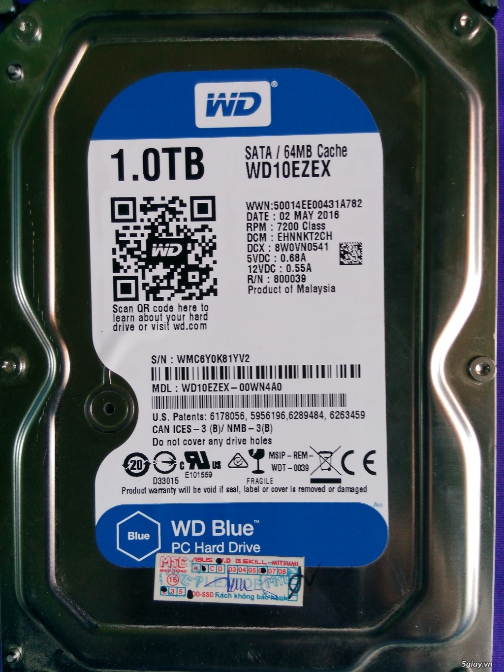 HDD 3.5'' 1TB còn bảo hành chính hãng lâu!