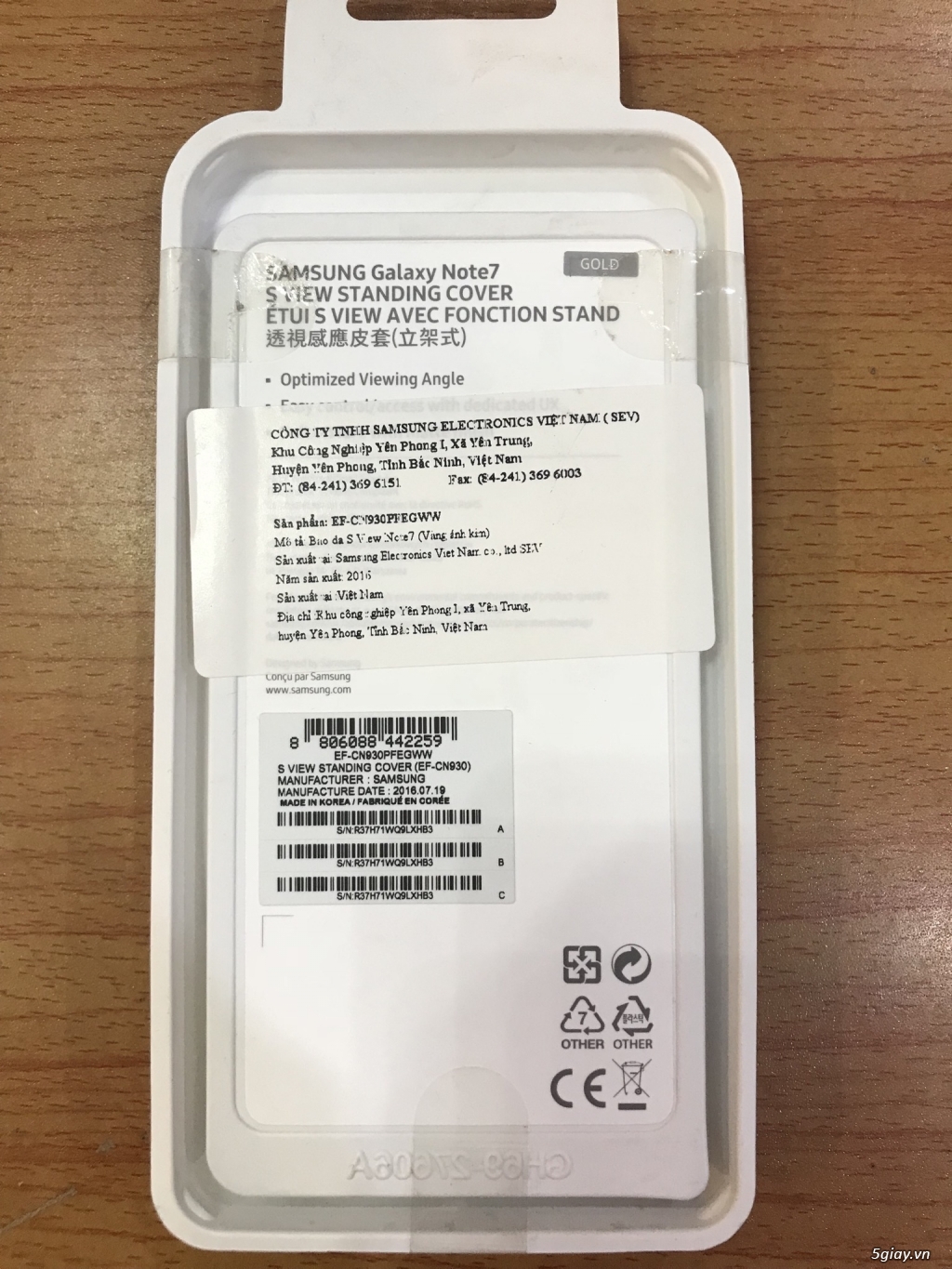 Cần bán Bao da chính hãng SS VN dành cho Samsung Galaxy Note7 - 1