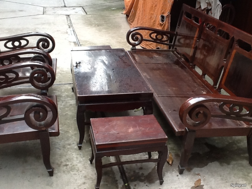 ___ Thanh lý 15 bộ salon gỗ các loại ( hình thật ) - 5