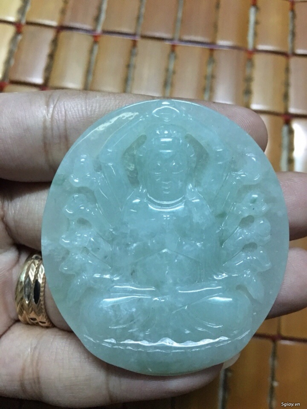 Mặt dây, Nhẫn Cẩm thạch chạm rồng, Tỳ hưu phong thuỷ - 14