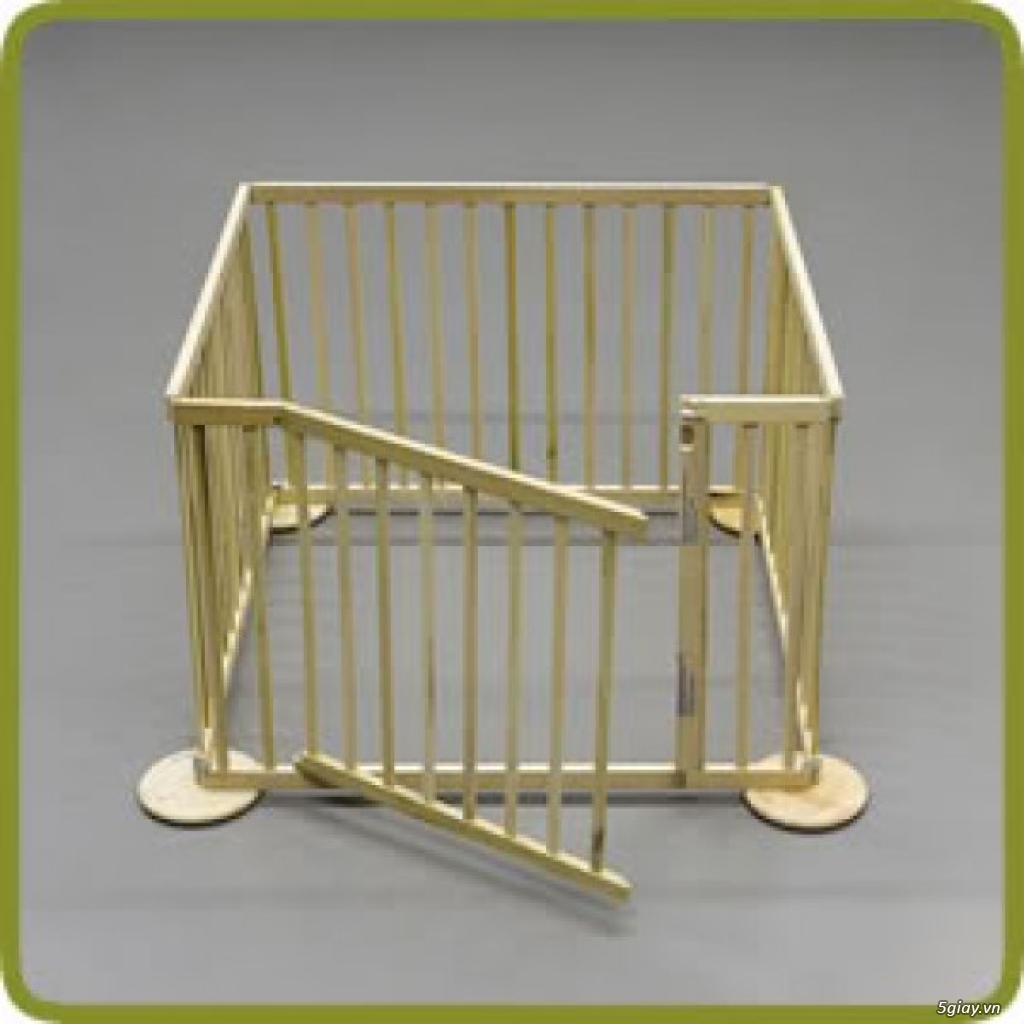 Cũi gỗ 3D 4 cánh cho bé