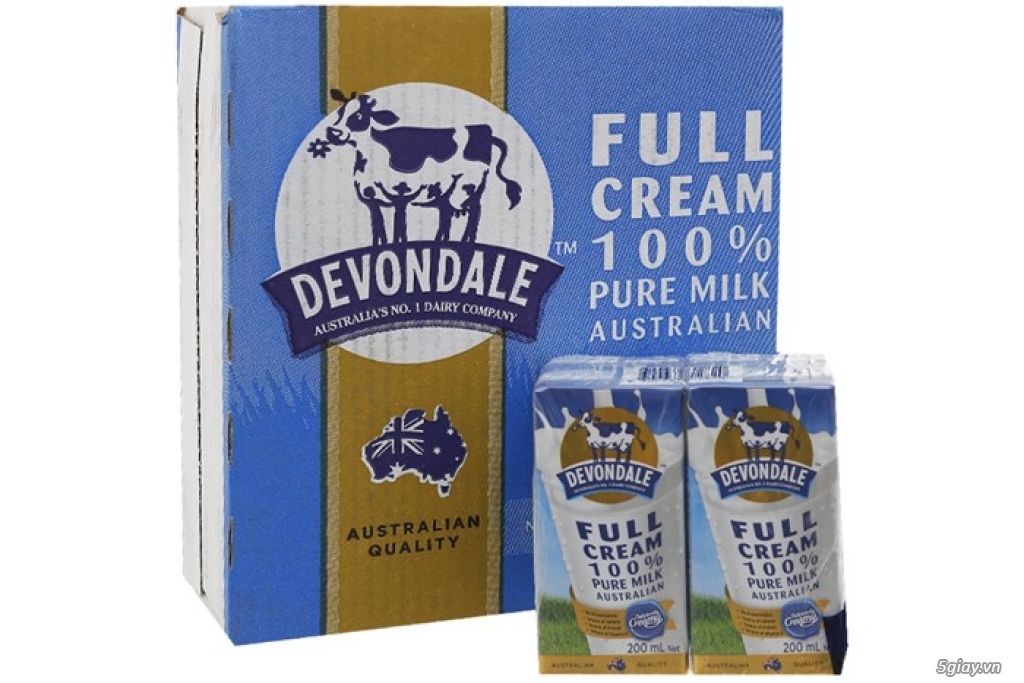 Sữa tươi nguyên kem Devondale Úc thùng 48 hộp