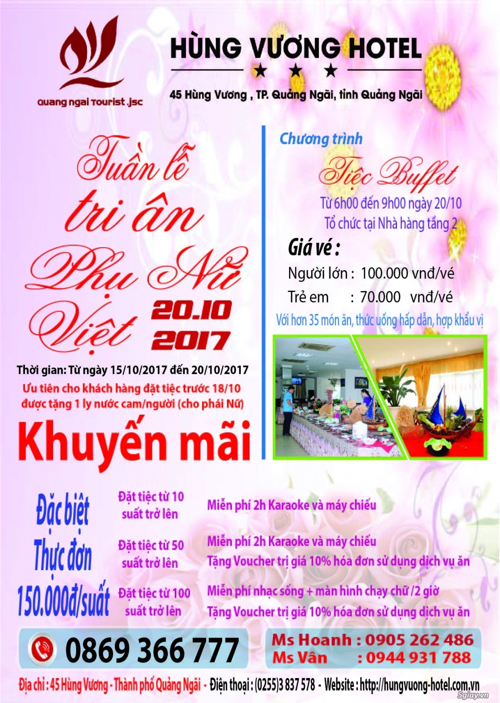 CHƯƠNG TRÌNH KHUYẾN MÃI NGÀY PHỤ NỮ VIỆT NAM 20/10 - Sa Huỳnh Resort - 2