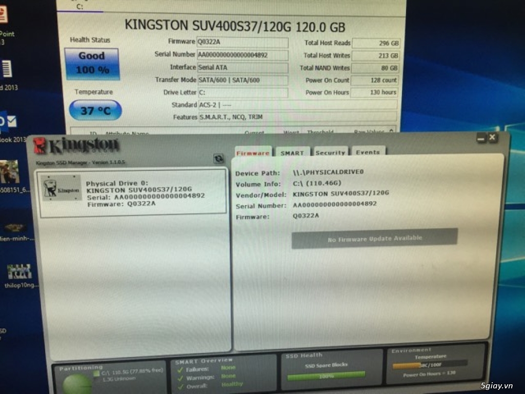 Cần Bán: Ổ cứng SSD Kingston SSDNow SUV400S37A 120GB,240GB