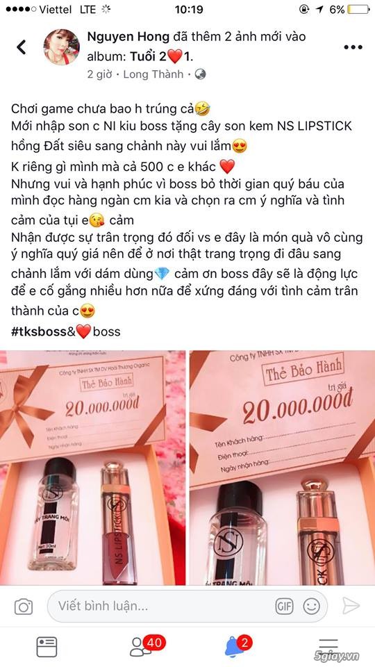 Son Kem  NS Lipstick – vũ khí tối thượng của mỗi phụ nữ