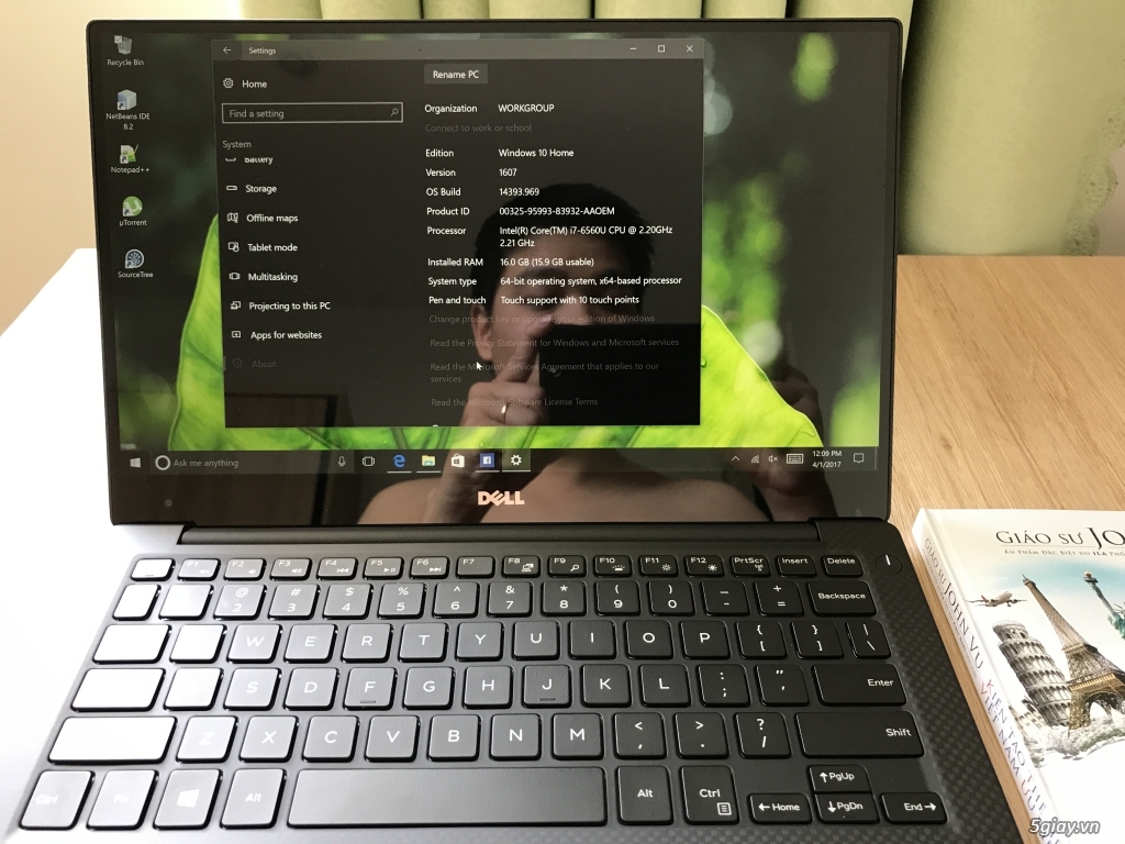 Dell XPS 13 9350 i7 RAM 16GB 512SSD còn bảo hành 12/2017 - 1