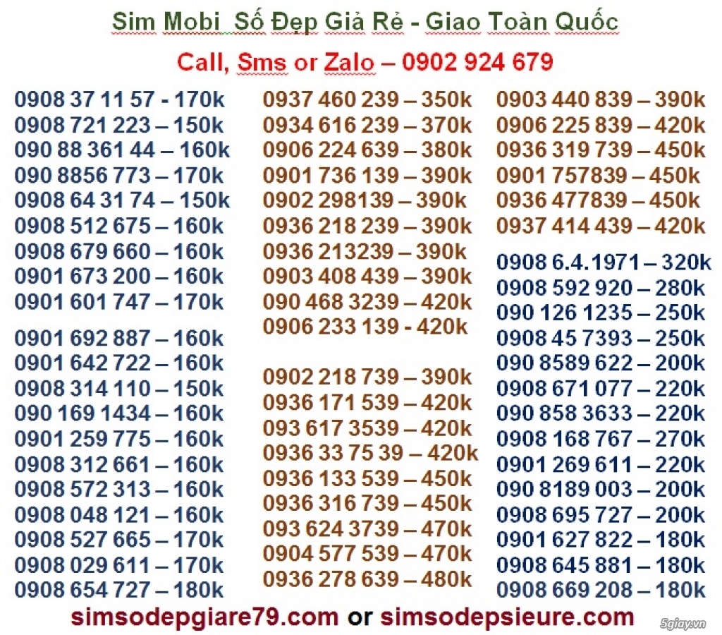 Sim mobi mới về, có đủ các đầu số từ 0931 đến 0939, giá từ 150k. - 4