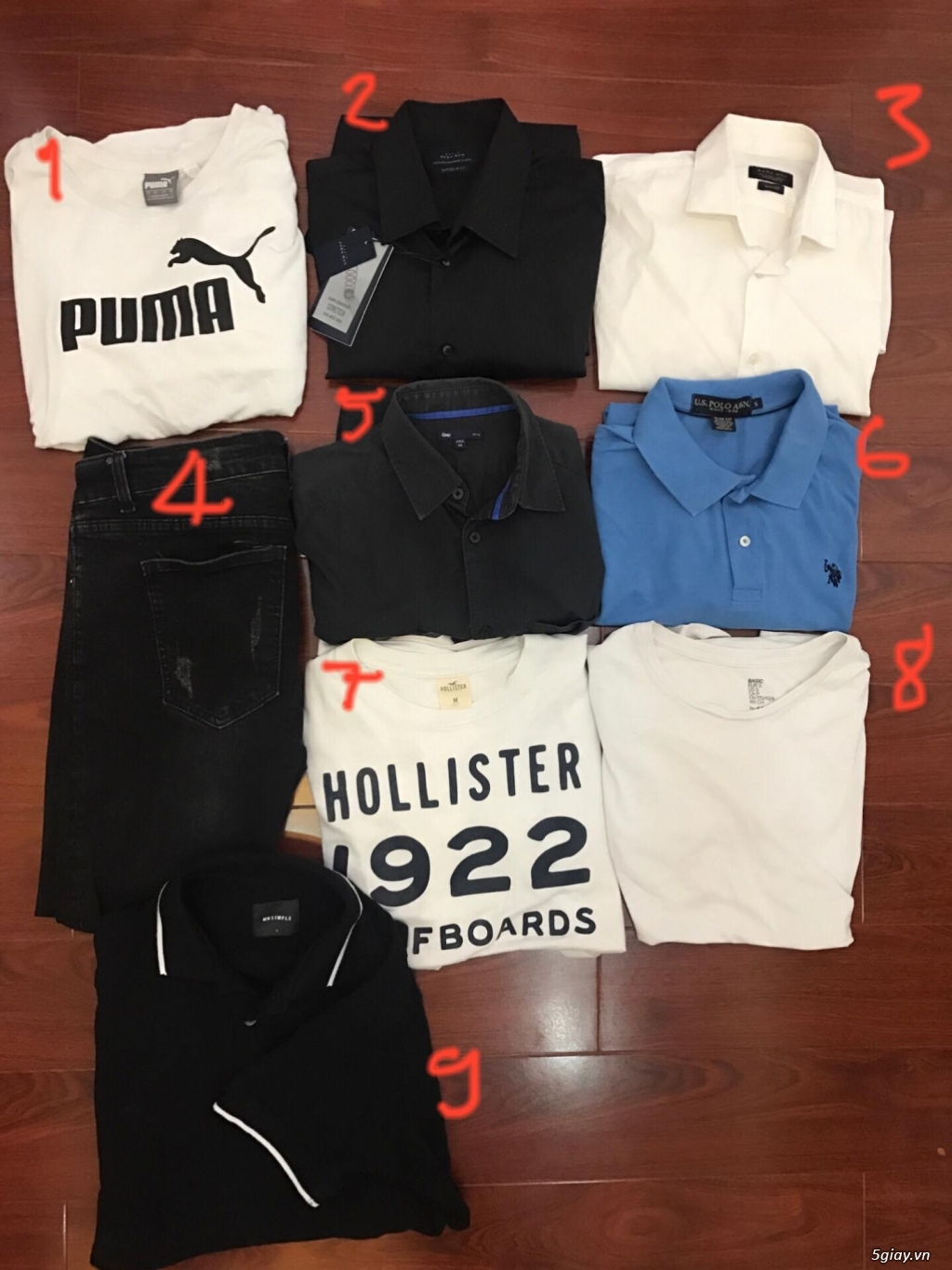 Thanh lý áo hiệu Zara, Hollister,Hm Puma giá rẻ