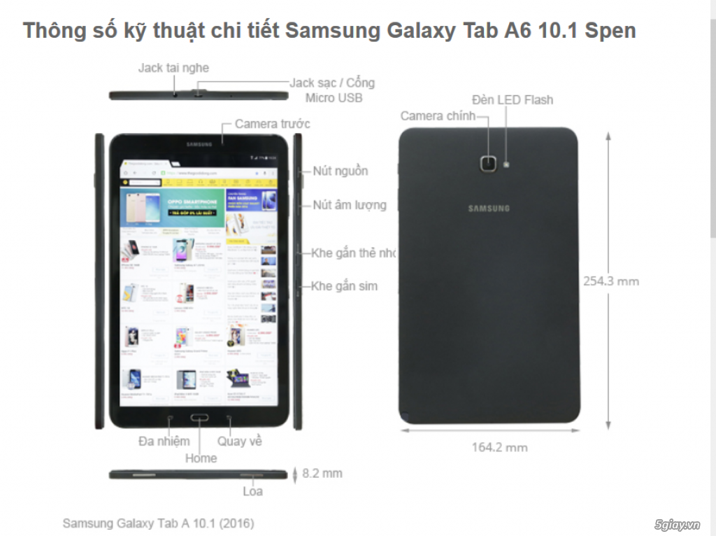Bán Samsung Galaxy Tab A6 10.1 Spen giá cực mềm. - 2