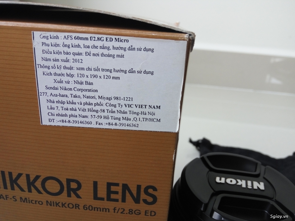 Để lại ống kính Nikon AF-S MICRO NIKKOR 60MM F/2.8G ED (99%) - 2