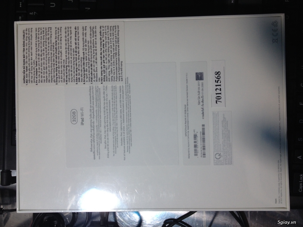 IPAD NEW 2017 GOLD 32G WIFI FULL BOX