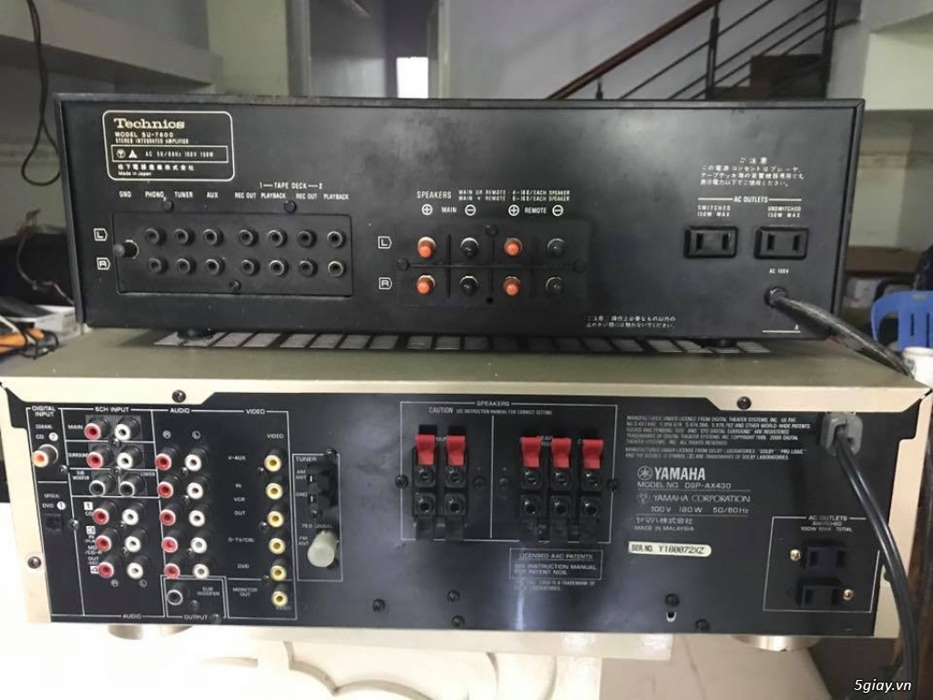 Cặp AMP Technics SU7600 + YAMAHA 5.1 AX430 - 1