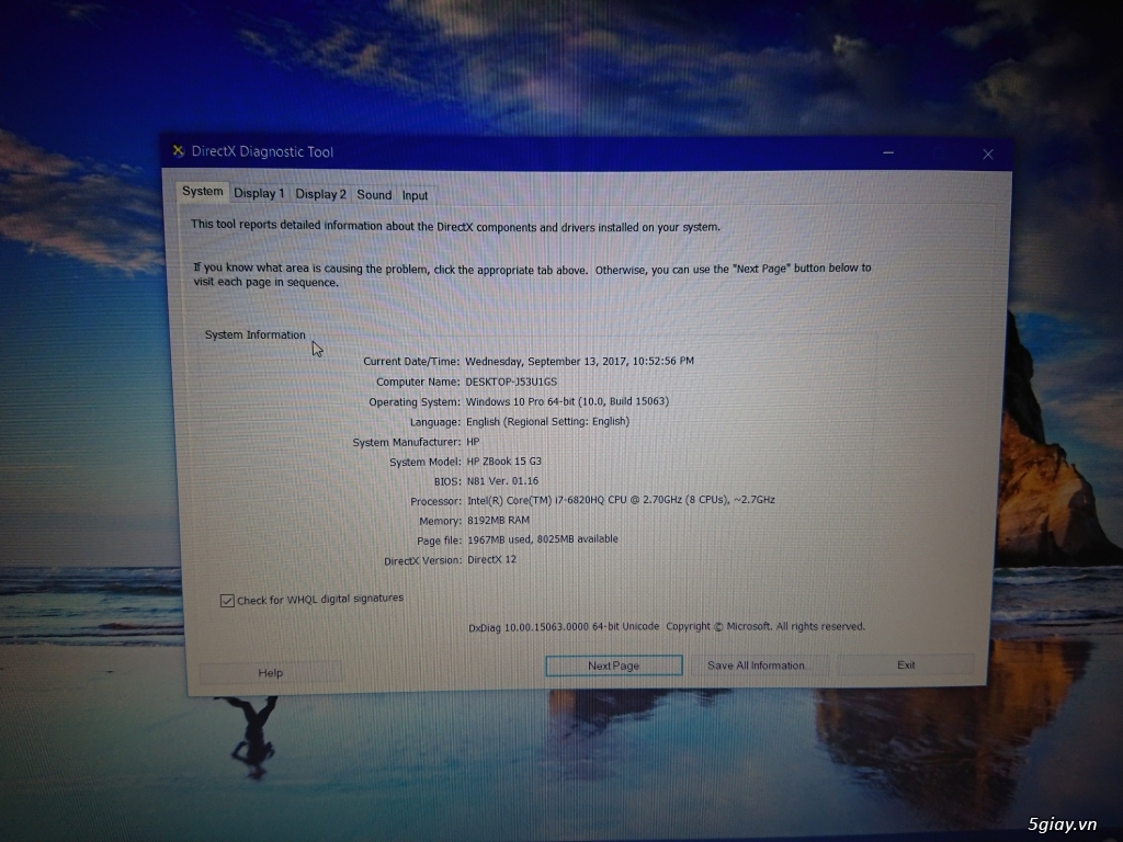 HP Mobile Workstation ZBook 15 G3 - 2