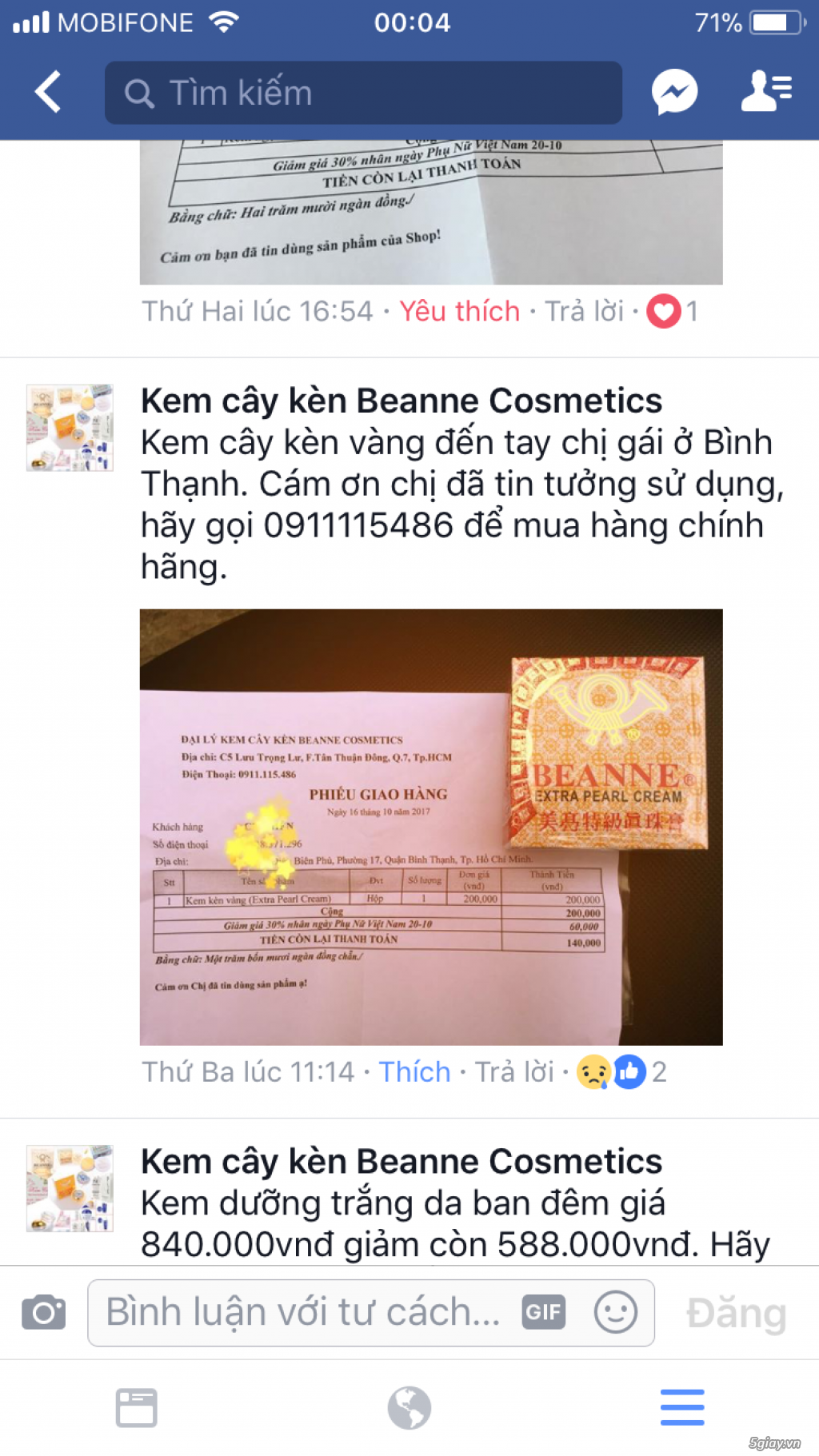 Kem Cây Kèn Beanne Cosmectis Chính Hãng gọi ngay 0911115486 để nhận KM