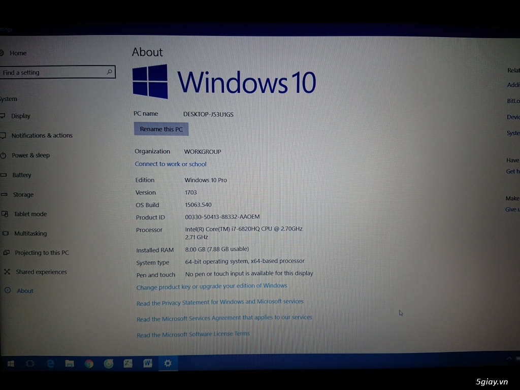 HP Mobile Workstation ZBook 15 G3