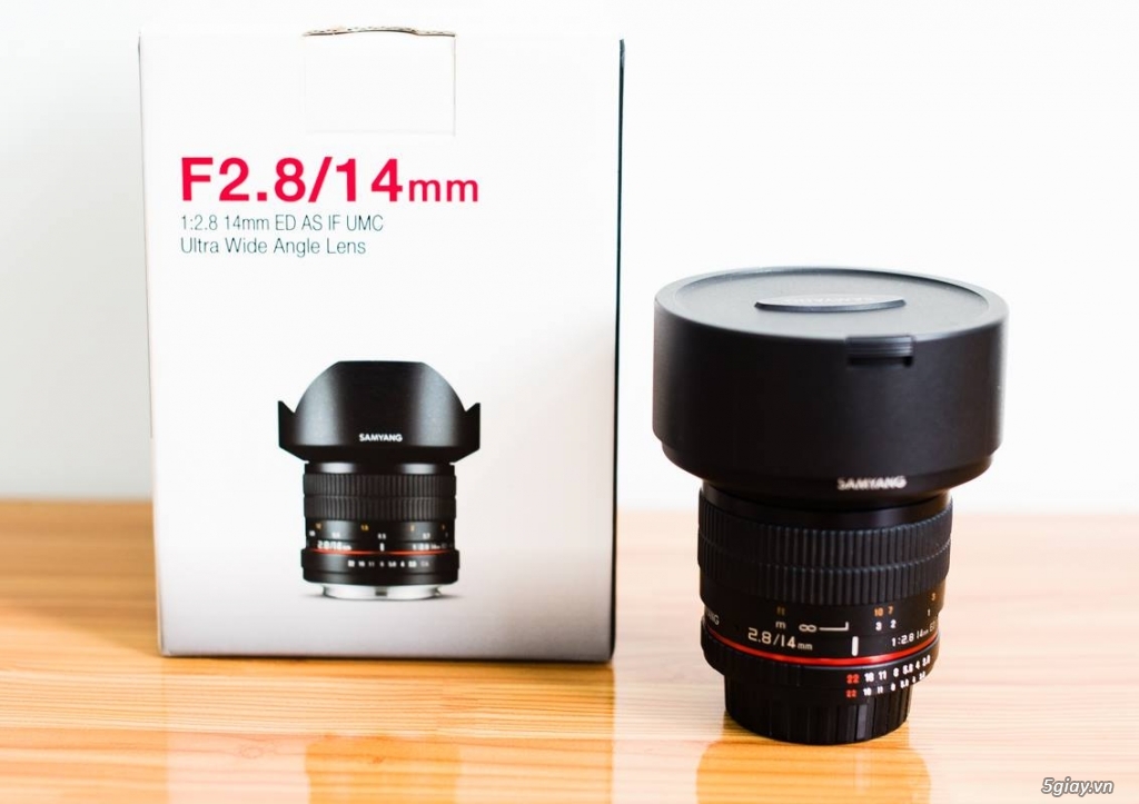 Lens SamYang 14 f2.8 có chíp báo nét (Fullbox) - 99% - 1