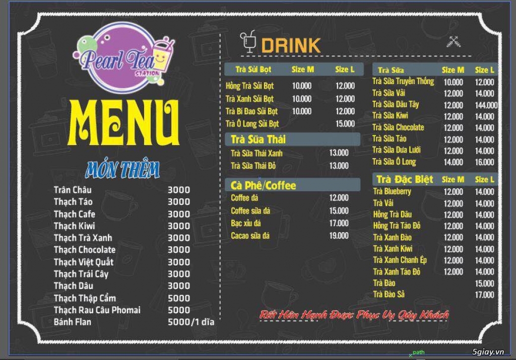 Trà sữa trân châu Đài Loan giao hàng tận nơi Bình Thạnh HCM