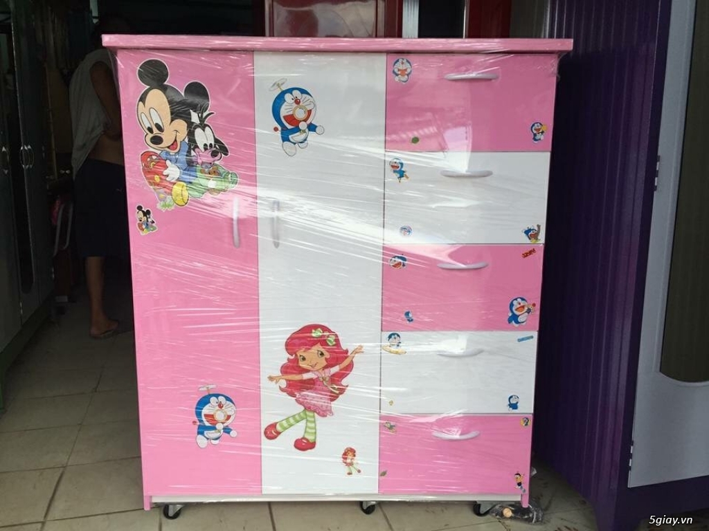 tủ quần áo trẻ em nhưa Đài Loan NK ,ngang 1m06