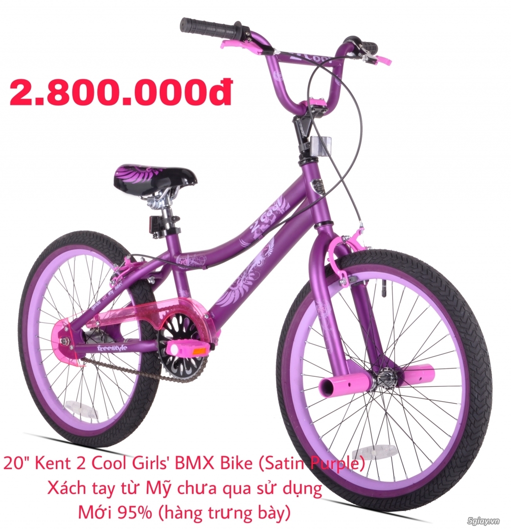 Xe đạp 20 Kent 2 Cool Girls' BMX Bike (Satin Purple) xách tay từ Mỹ