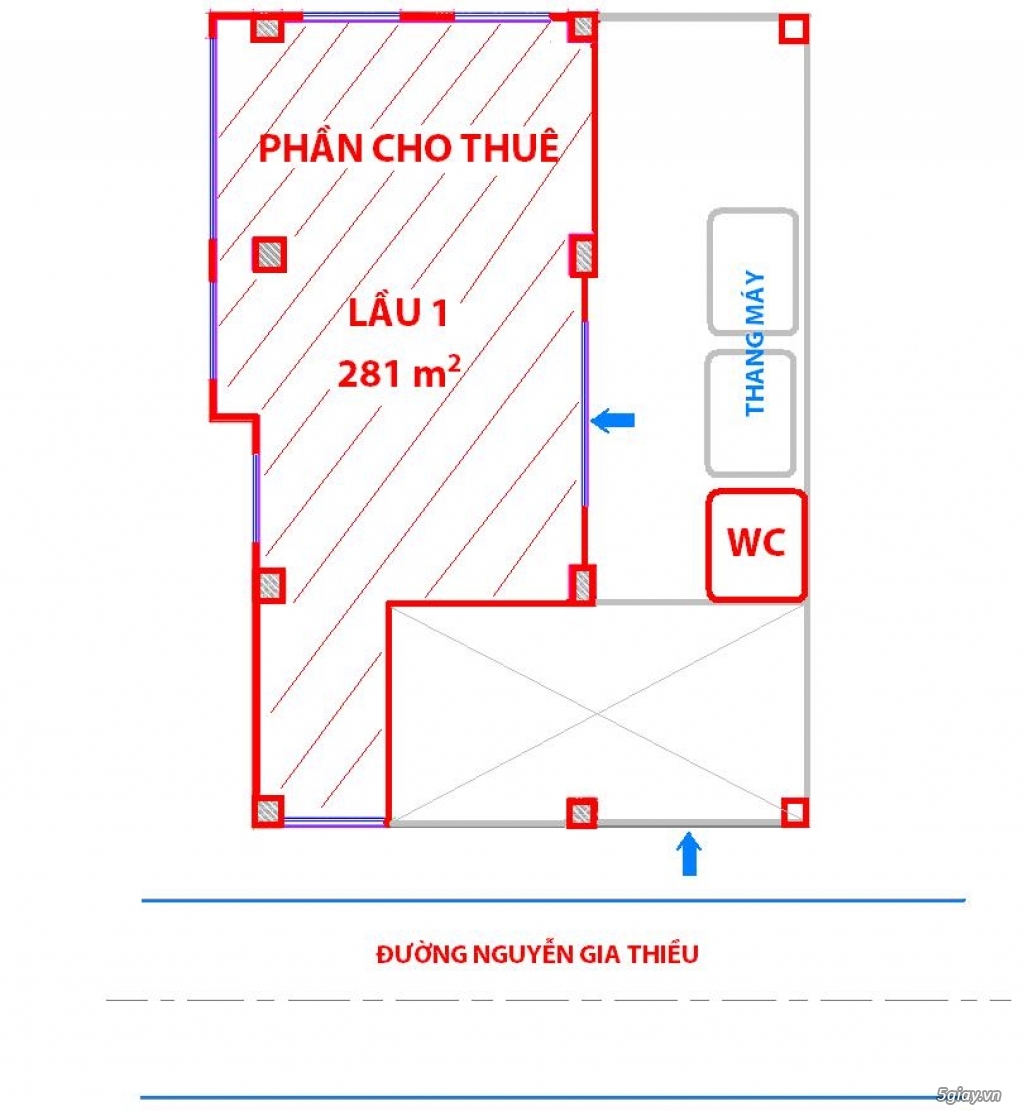 Cho thuê gấp văn phòng lầu 1 PVC Saigon Building, Nguyễn Gia Thiều, Q3 - 4