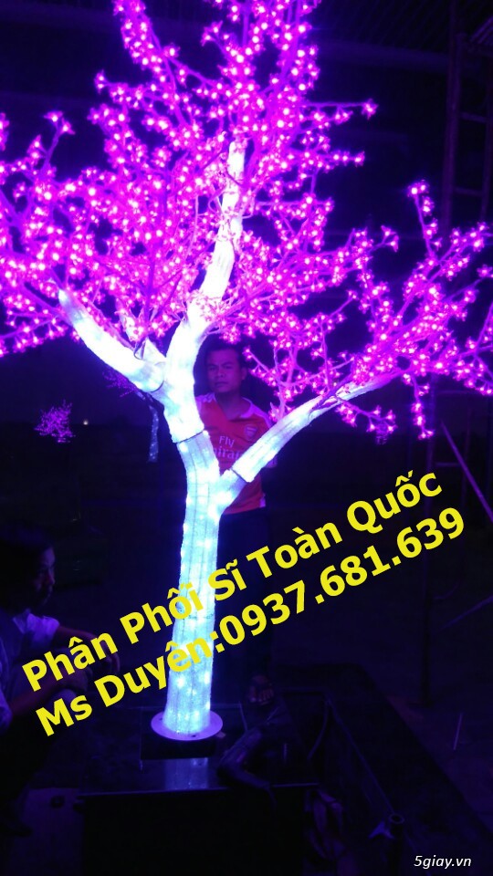 cây đào thân tuyết 1780 led