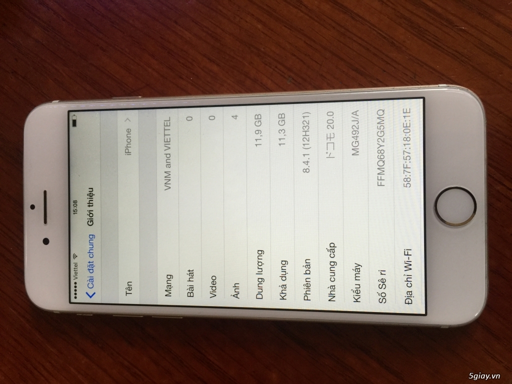 iphone 6 lock 16g nhật ios 8 - 4