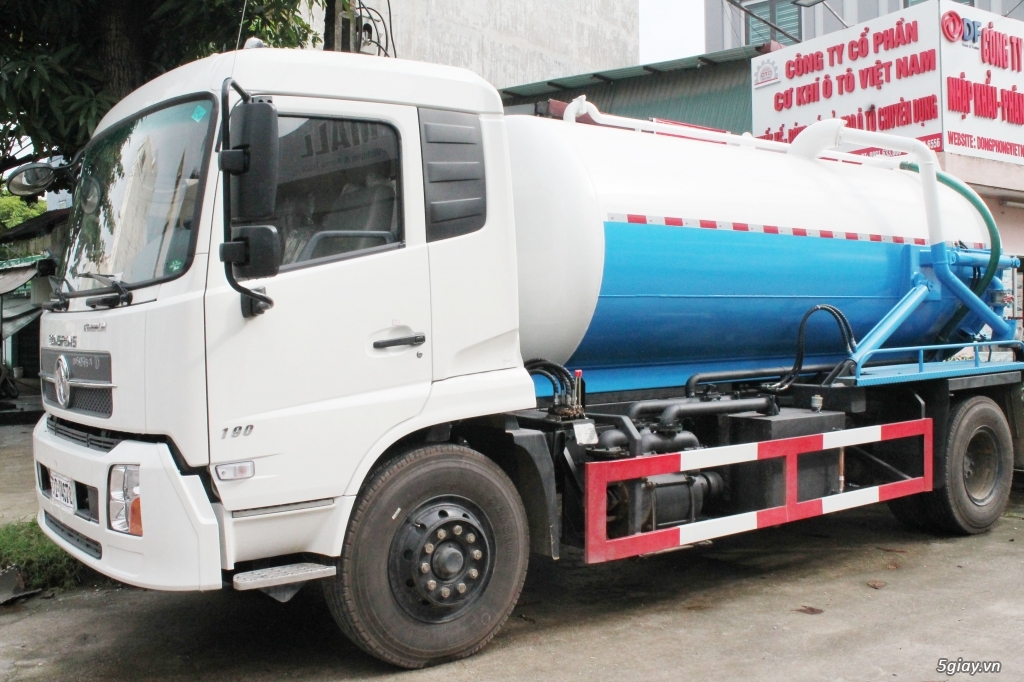 Xe hút bùn, hút bể phốt, hút chất thải Dongfeng 6,9,12,14 khối