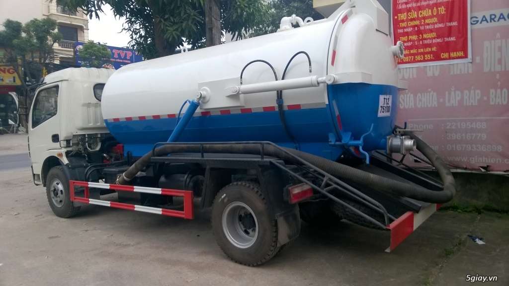 Xe hút bùn, hút bể phốt, hút chất thải Dongfeng 6,9,12,14 khối - 1
