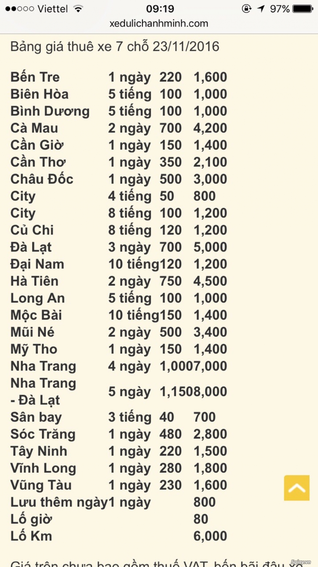 Cho thuê xe 7 chỗ kia 2015 - 2