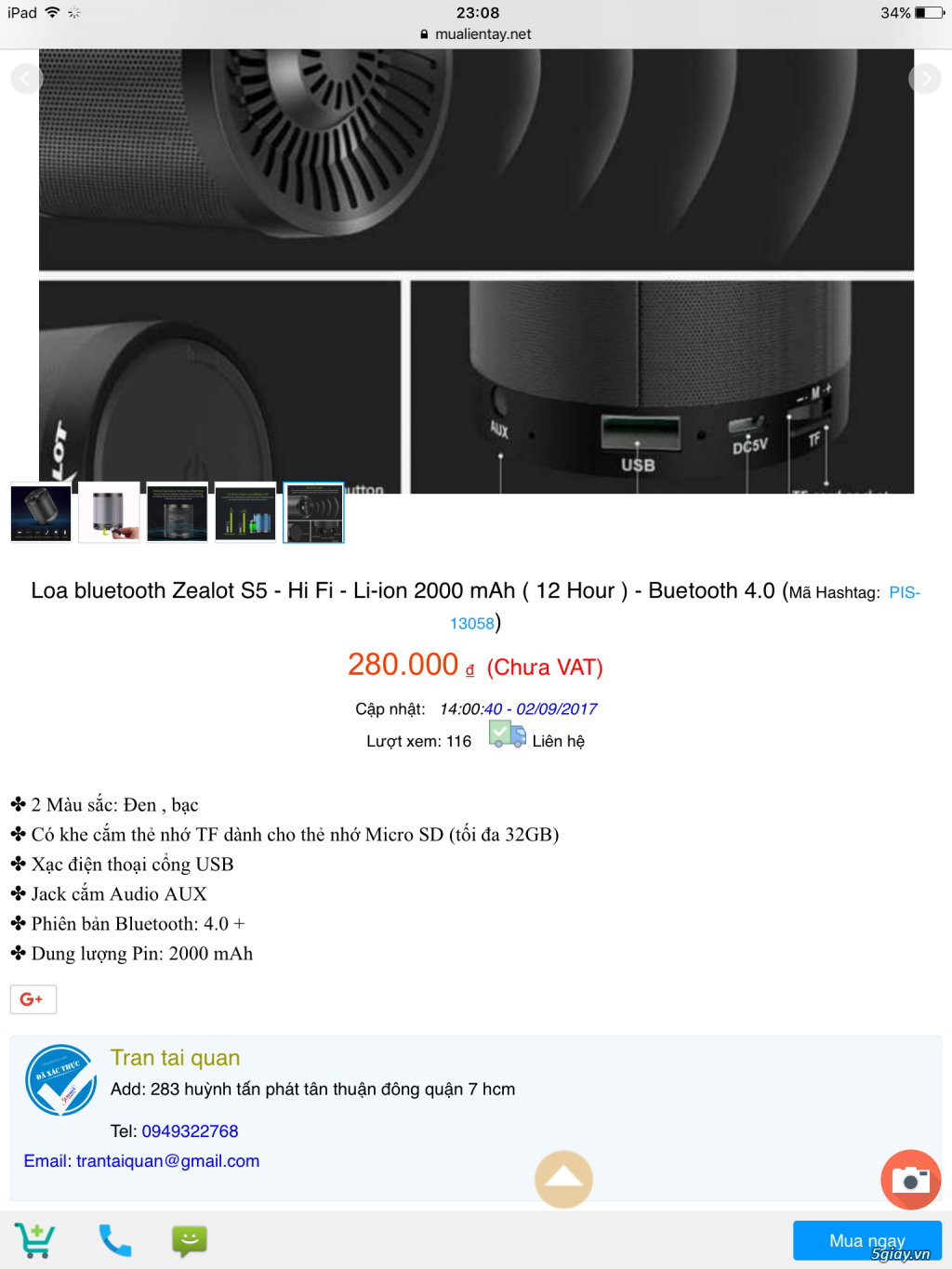 [ Đôn giá ] Bình giữ nhiệt chân không cao cấp 400ml- end 23h59p 2/11/2017