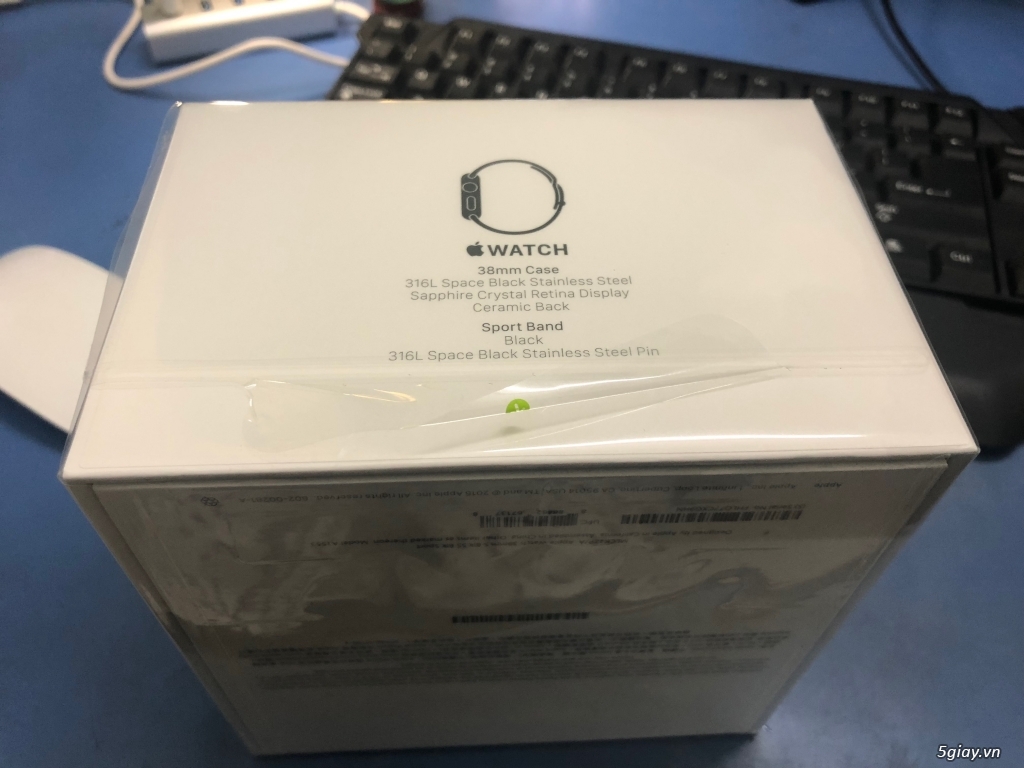 Apple watch Gen 1 38mm Đen bản thép dây sport Brandnew sealed box 100%