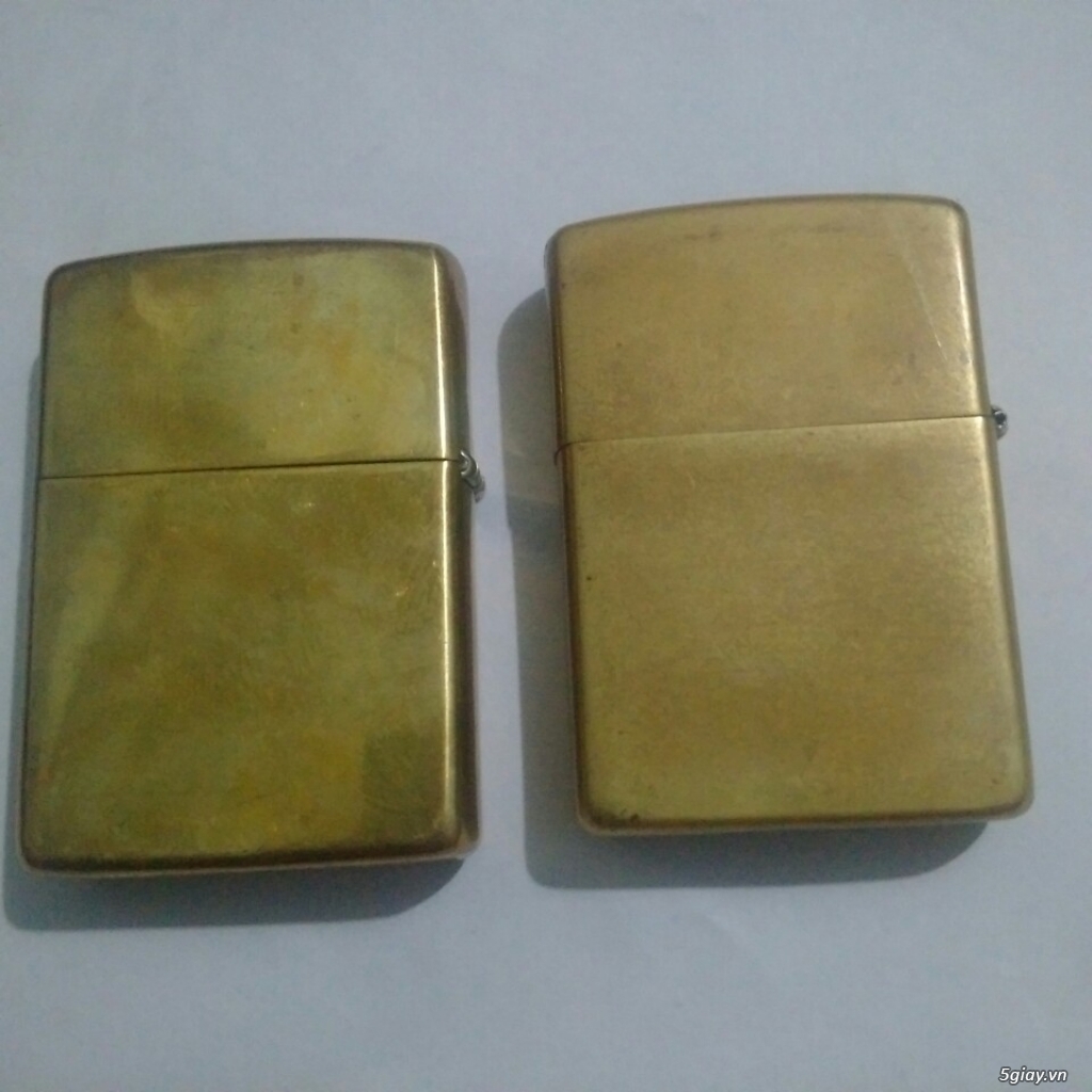 Bán cặp zippo đồng khối solid brass (có hình)