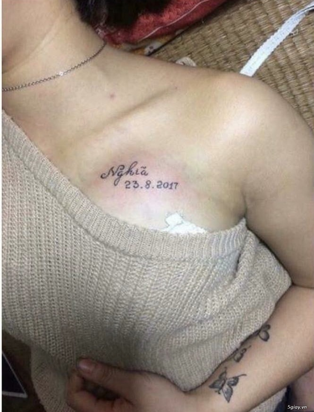 Xăm mình muốn xoá thêm chữ gì