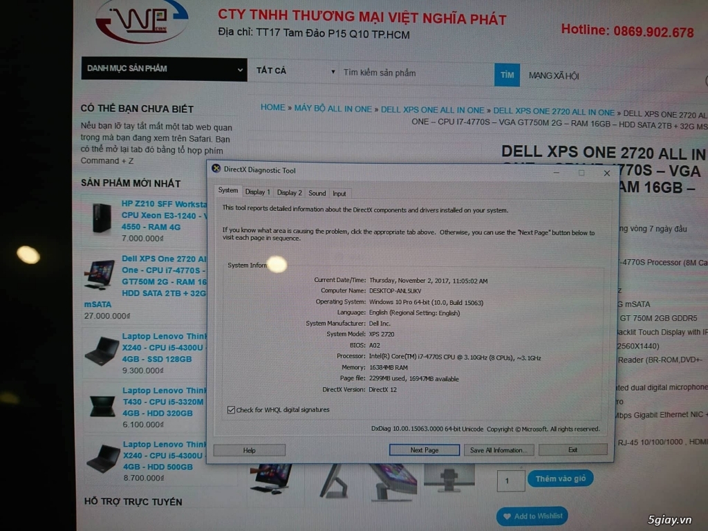 Việt Nghĩa Phát - Dell XPS One 2720 AIO - 3