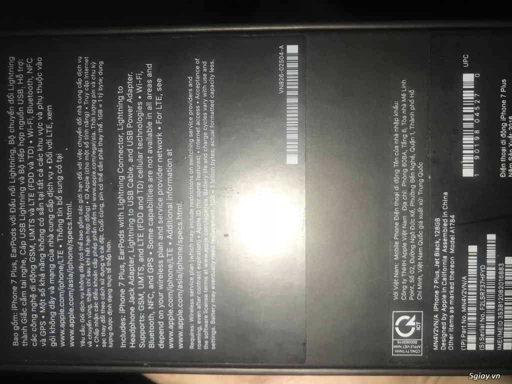 iphone 7 plus 128 blackjet còn bảo hành 1 đổi 1 tới 31-12-2017 cần bán - 1
