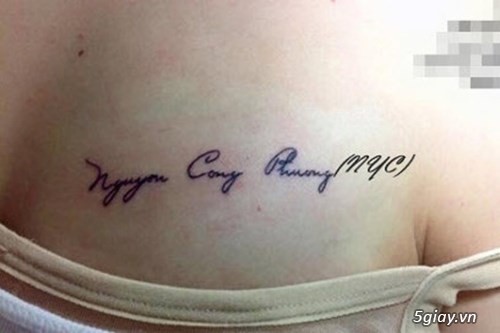 Xăm mình muốn xoá thêm chữ gì