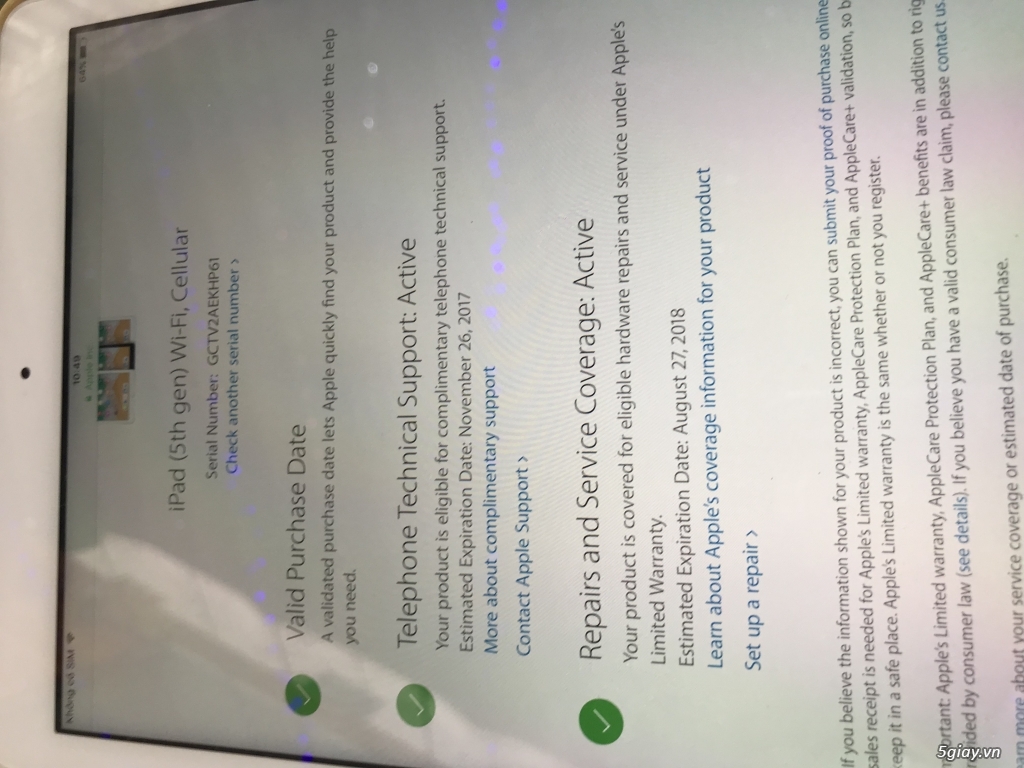 Bán ipad gen 5 2017 like new - 1