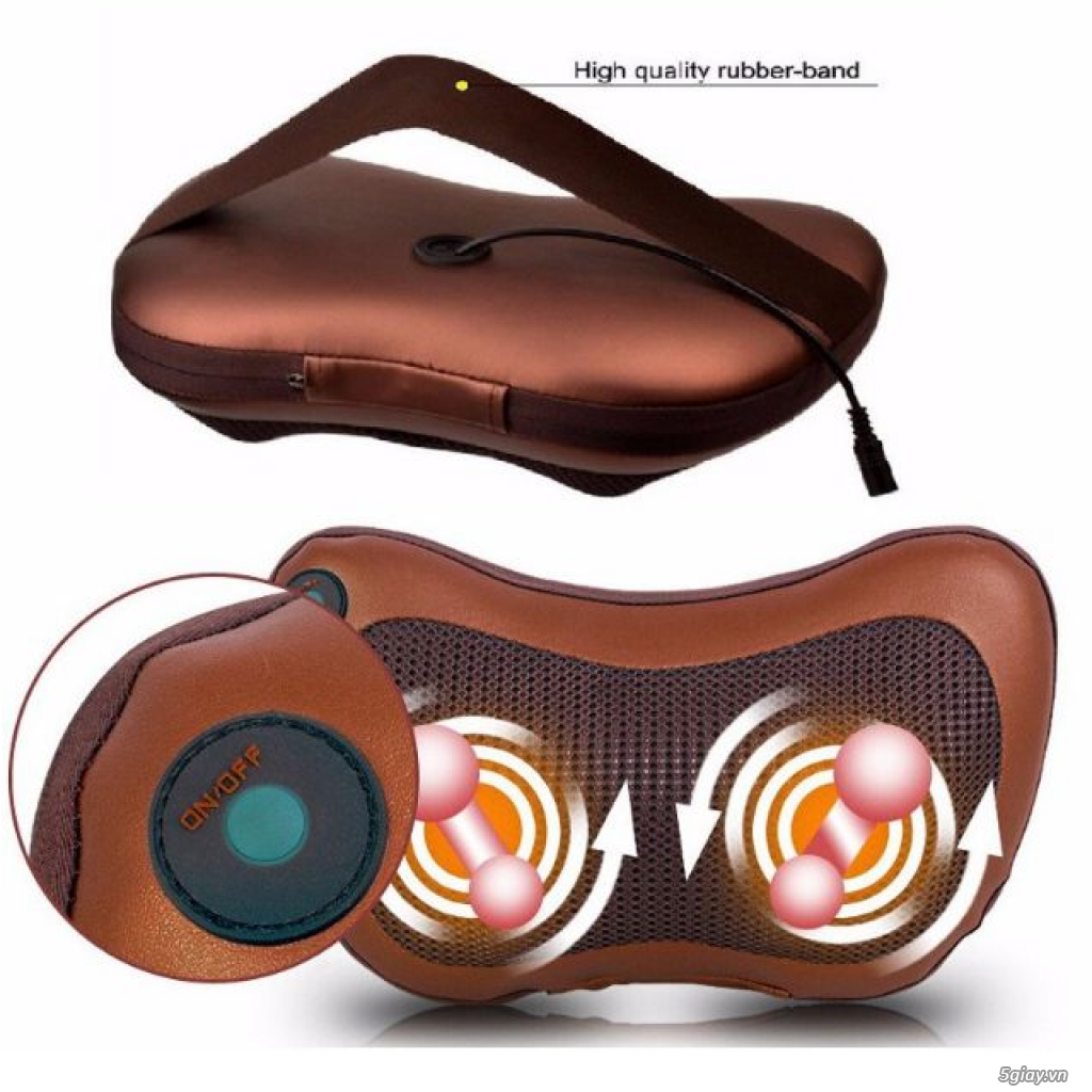 Gối massage hồng ngoại đa năng 8 bi CHM-8018 - 4