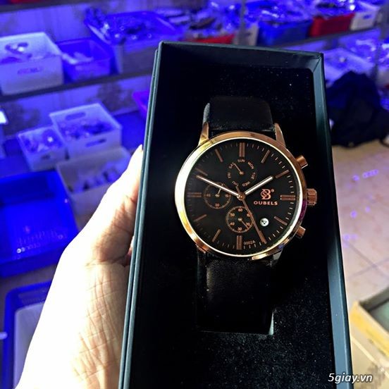 Đồng hồ nam uobels dây da và dây thép