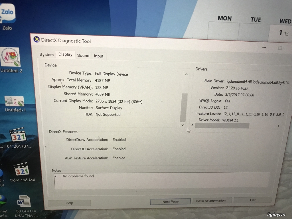 Surface pro 4 I5/8/256 kèm phím bao zin như mới - 2