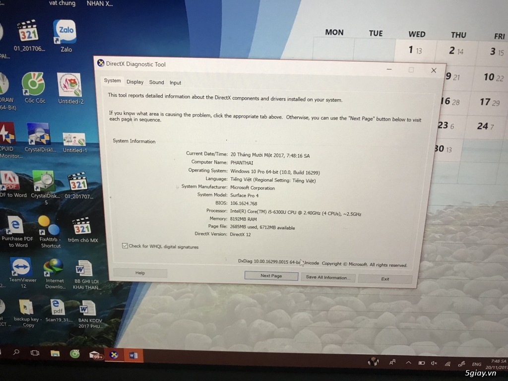Surface pro 4 I5/8/256 kèm phím bao zin như mới - 4