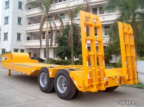 Mooc lùn chuyên chở xe và máy công trình 3 trục _ mooc lùn doosung sàn