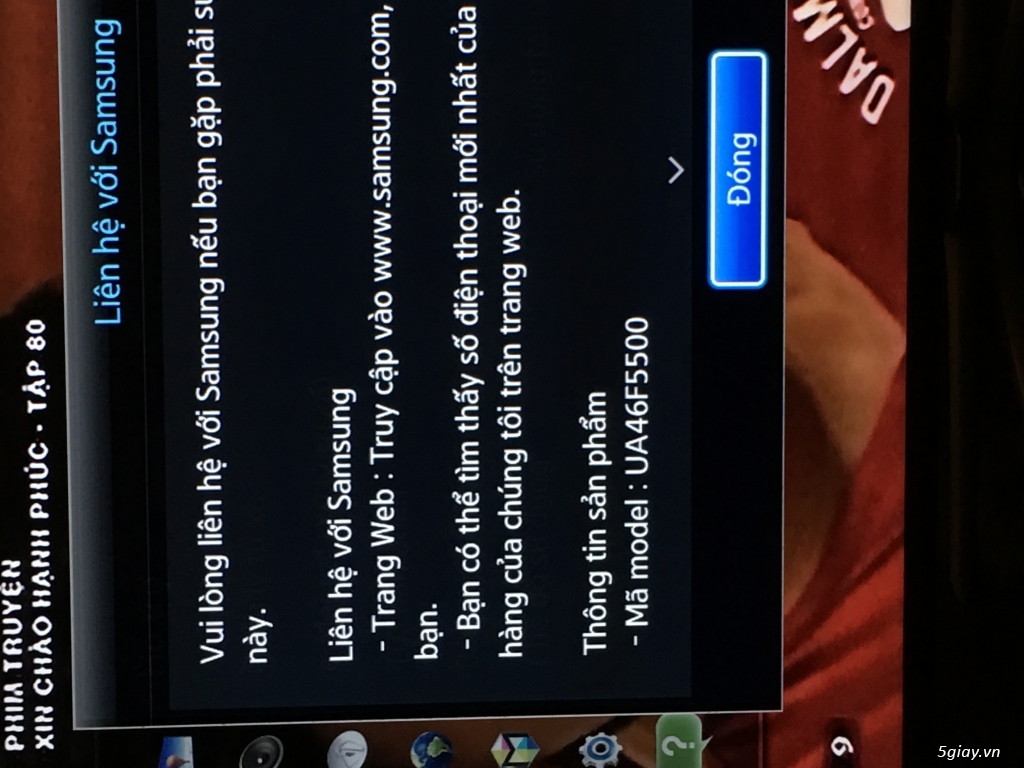Samsung 46in mode : UA46F5500 can ban