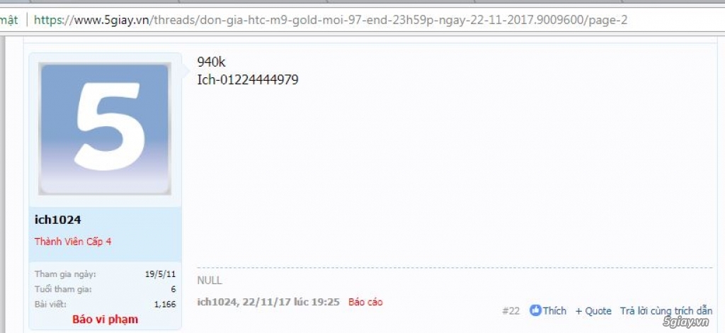{ ĐANG XEM XÉT } HTC M9 gold mới 97%. End 23h59p ngày 22/11/2017 - 3